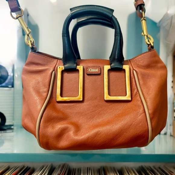 Authentic CHLOE Cognac Mini Ethel 2-Way - Picture 2 of 15